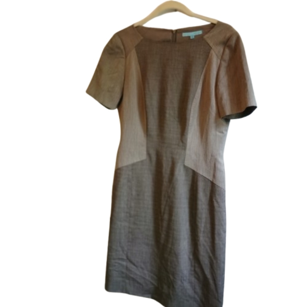 Antonio Melani Sheath Dress Size 6 Short Sleeve Lined Zipper Back Quiet Luxury - Picture 4 of 13